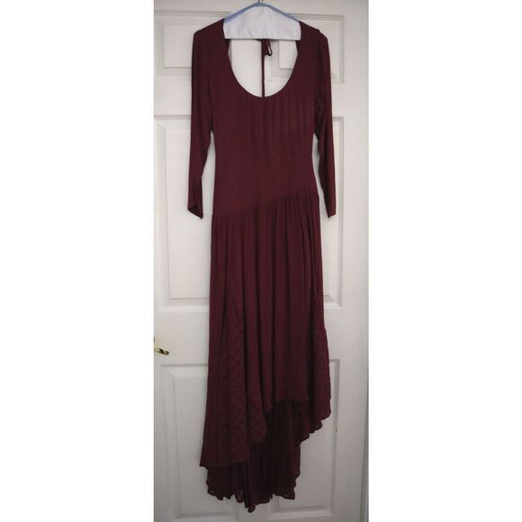 Free People OB1860210 Women's Sz S Dry Rose/Burgundy Sea Me Maxi Dress - Picture 1 of 9